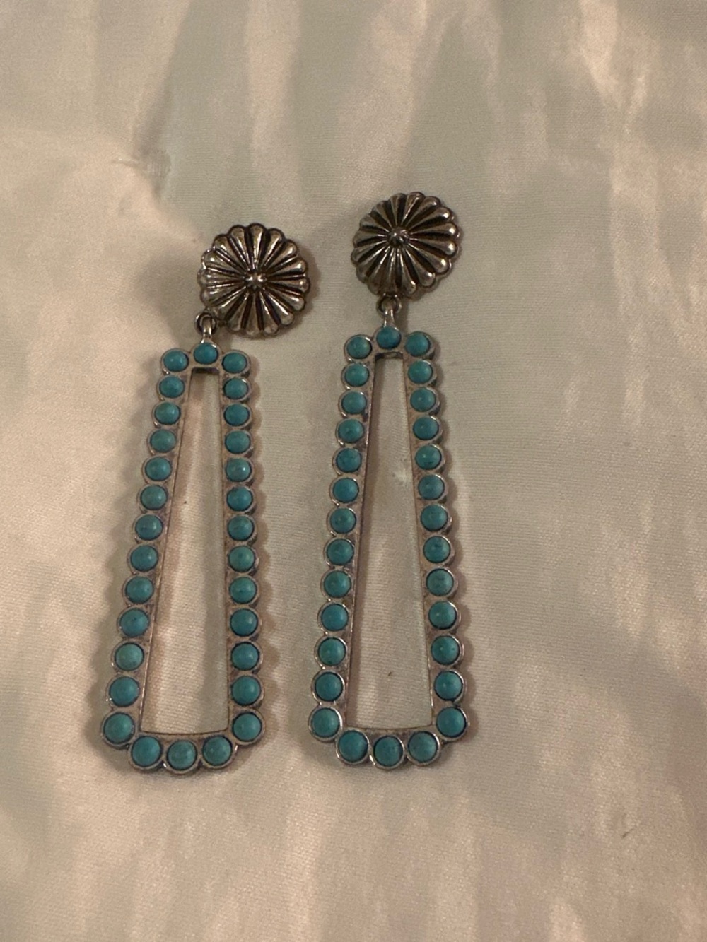 Turquoise Teardrop Dangle Earrings